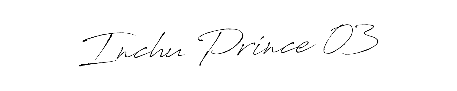 Similarly Antro_Vectra is the best handwritten signature design. Signature creator online .You can use it as an online autograph creator for name Inchu Prince 03. Inchu Prince 03 signature style 6 images and pictures png