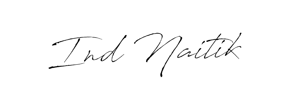 This is the best signature style for the Ind Naitik name. Also you like these signature font (Antro_Vectra). Mix name signature. Ind Naitik signature style 6 images and pictures png