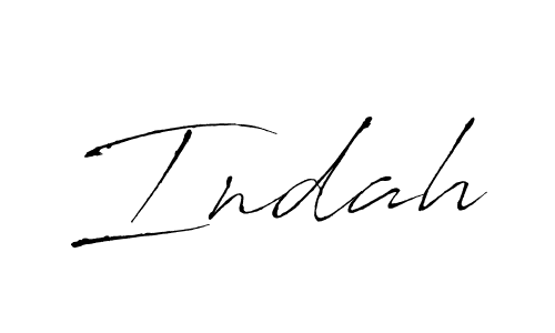 Indah stylish signature style. Best Handwritten Sign (Antro_Vectra) for my name. Handwritten Signature Collection Ideas for my name Indah. Indah signature style 6 images and pictures png