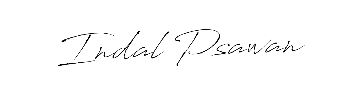 Make a beautiful signature design for name Indal Psawan. With this signature (Antro_Vectra) style, you can create a handwritten signature for free. Indal Psawan signature style 6 images and pictures png