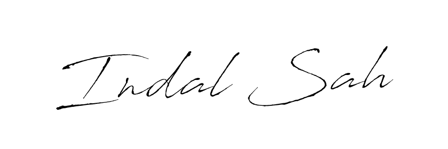 Create a beautiful signature design for name Indal Sah. With this signature (Antro_Vectra) fonts, you can make a handwritten signature for free. Indal Sah signature style 6 images and pictures png