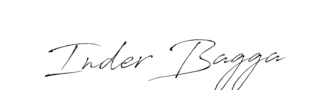 Create a beautiful signature design for name Inder Bagga. With this signature (Antro_Vectra) fonts, you can make a handwritten signature for free. Inder Bagga signature style 6 images and pictures png