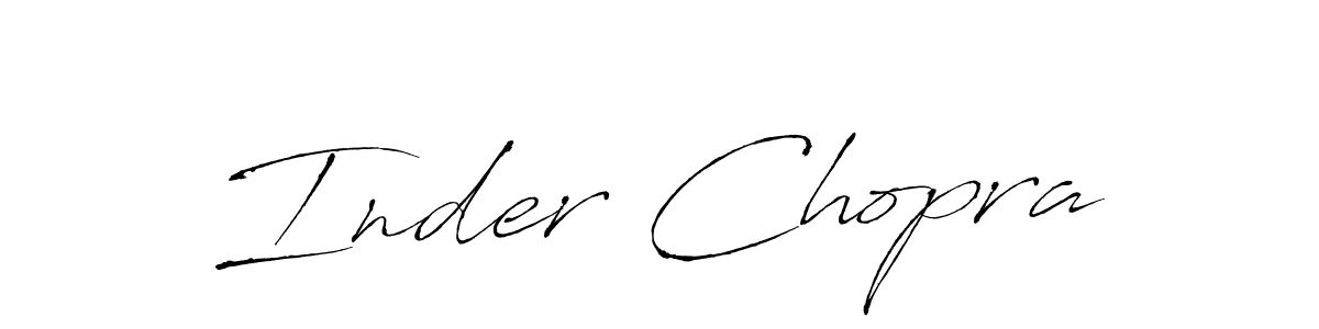 Make a beautiful signature design for name Inder Chopra. With this signature (Antro_Vectra) style, you can create a handwritten signature for free. Inder Chopra signature style 6 images and pictures png