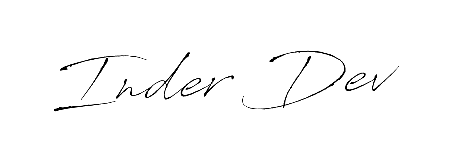 Also we have Inder Dev name is the best signature style. Create professional handwritten signature collection using Antro_Vectra autograph style. Inder Dev signature style 6 images and pictures png
