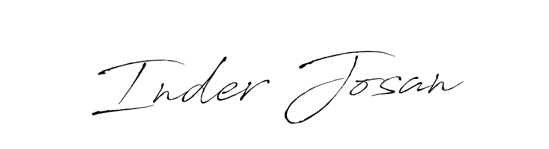 Design your own signature with our free online signature maker. With this signature software, you can create a handwritten (Antro_Vectra) signature for name Inder Josan. Inder Josan signature style 6 images and pictures png