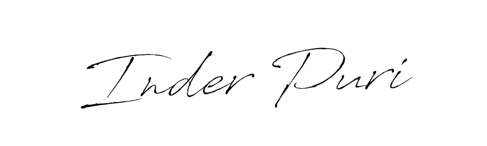 Create a beautiful signature design for name Inder Puri. With this signature (Antro_Vectra) fonts, you can make a handwritten signature for free. Inder Puri signature style 6 images and pictures png