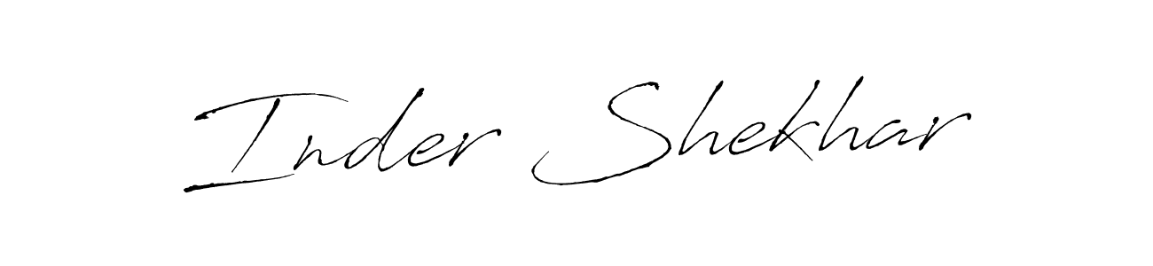 Make a beautiful signature design for name Inder Shekhar. With this signature (Antro_Vectra) style, you can create a handwritten signature for free. Inder Shekhar signature style 6 images and pictures png