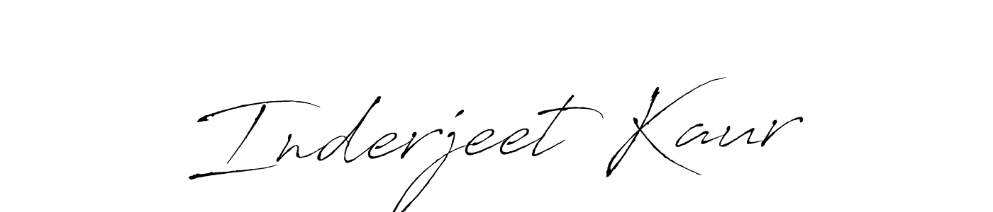 How to make Inderjeet Kaur signature? Antro_Vectra is a professional autograph style. Create handwritten signature for Inderjeet Kaur name. Inderjeet Kaur signature style 6 images and pictures png