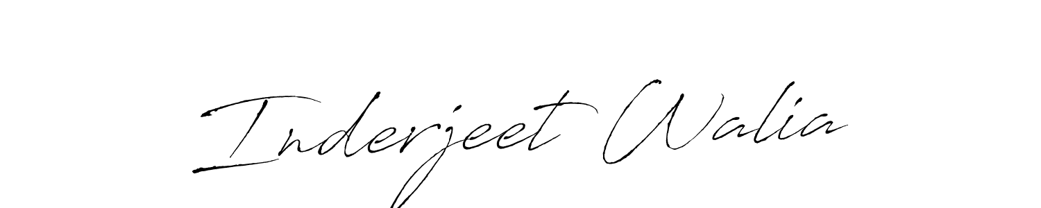 Design your own signature with our free online signature maker. With this signature software, you can create a handwritten (Antro_Vectra) signature for name Inderjeet Walia. Inderjeet Walia signature style 6 images and pictures png