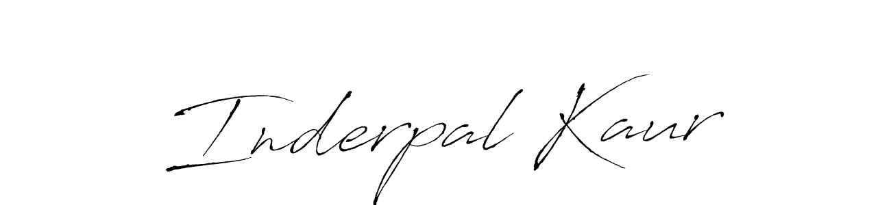 Inderpal Kaur stylish signature style. Best Handwritten Sign (Antro_Vectra) for my name. Handwritten Signature Collection Ideas for my name Inderpal Kaur. Inderpal Kaur signature style 6 images and pictures png