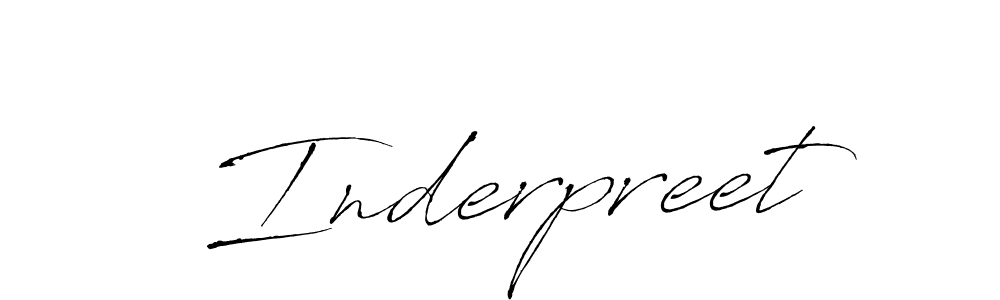 Also we have Inderpreet name is the best signature style. Create professional handwritten signature collection using Antro_Vectra autograph style. Inderpreet signature style 6 images and pictures png