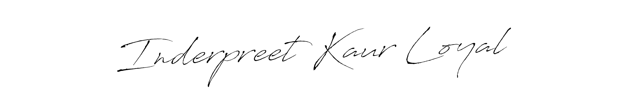 Inderpreet Kaur Loyal stylish signature style. Best Handwritten Sign (Antro_Vectra) for my name. Handwritten Signature Collection Ideas for my name Inderpreet Kaur Loyal. Inderpreet Kaur Loyal signature style 6 images and pictures png