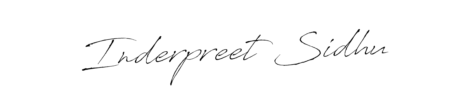 How to make Inderpreet Sidhu name signature. Use Antro_Vectra style for creating short signs online. This is the latest handwritten sign. Inderpreet Sidhu signature style 6 images and pictures png