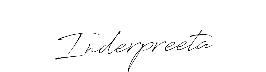 Antro_Vectra is a professional signature style that is perfect for those who want to add a touch of class to their signature. It is also a great choice for those who want to make their signature more unique. Get Inderpreeta name to fancy signature for free. Inderpreeta signature style 6 images and pictures png