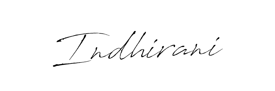 Make a beautiful signature design for name Indhirani. With this signature (Antro_Vectra) style, you can create a handwritten signature for free. Indhirani signature style 6 images and pictures png