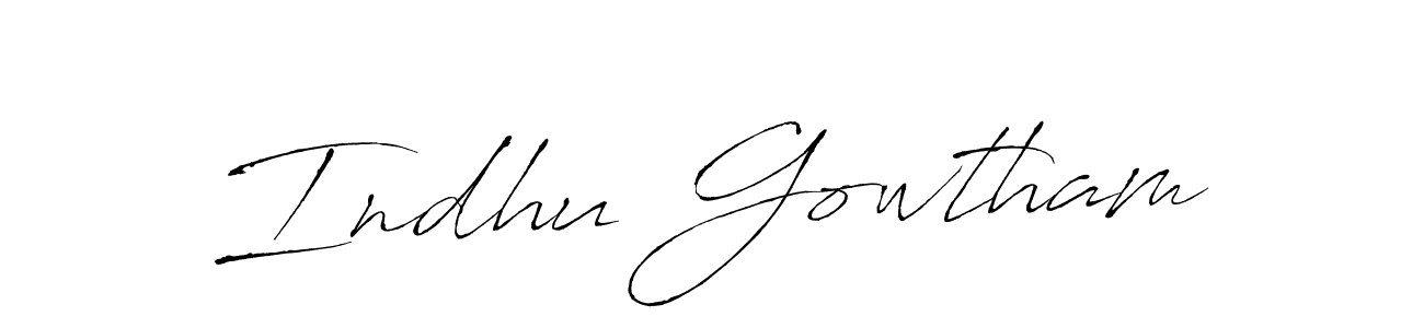 Make a beautiful signature design for name Indhu Gowtham. Use this online signature maker to create a handwritten signature for free. Indhu Gowtham signature style 6 images and pictures png