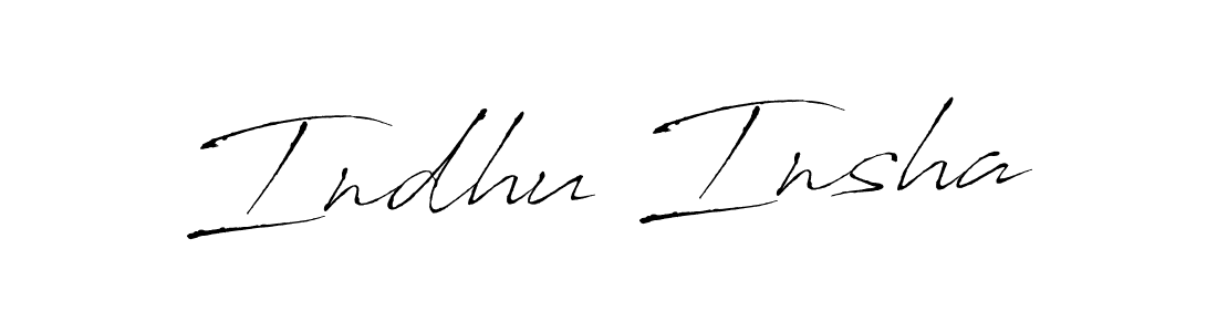 How to make Indhu Insha signature? Antro_Vectra is a professional autograph style. Create handwritten signature for Indhu Insha name. Indhu Insha signature style 6 images and pictures png