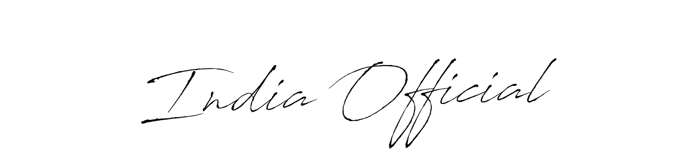 Create a beautiful signature design for name India Official. With this signature (Antro_Vectra) fonts, you can make a handwritten signature for free. India Official signature style 6 images and pictures png
