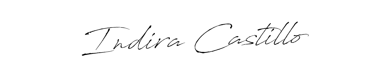 How to make Indira Castillo name signature. Use Antro_Vectra style for creating short signs online. This is the latest handwritten sign. Indira Castillo signature style 6 images and pictures png