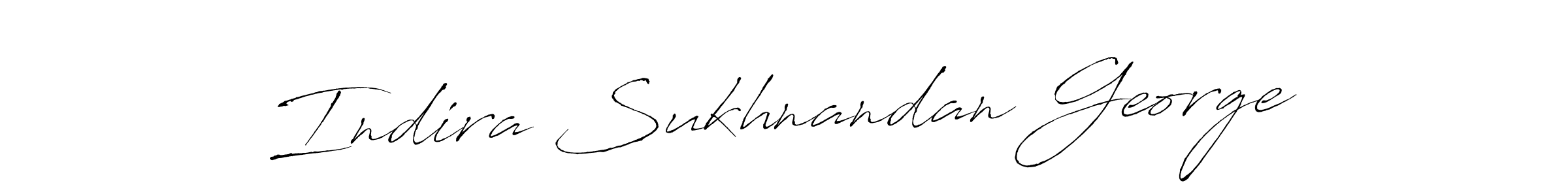 Antro_Vectra is a professional signature style that is perfect for those who want to add a touch of class to their signature. It is also a great choice for those who want to make their signature more unique. Get Indira Sukhnandan George name to fancy signature for free. Indira Sukhnandan George signature style 6 images and pictures png