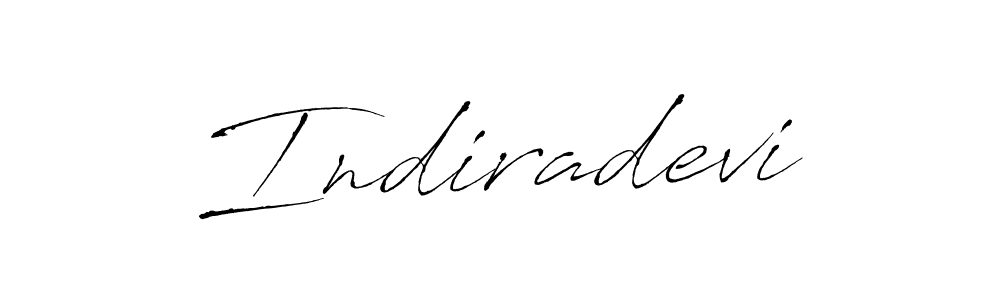 Make a beautiful signature design for name Indiradevi. With this signature (Antro_Vectra) style, you can create a handwritten signature for free. Indiradevi signature style 6 images and pictures png