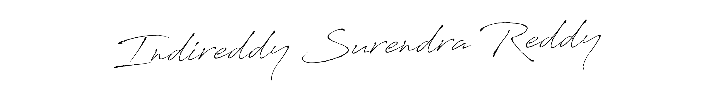 Design your own signature with our free online signature maker. With this signature software, you can create a handwritten (Antro_Vectra) signature for name Indireddy Surendra Reddy. Indireddy Surendra Reddy signature style 6 images and pictures png