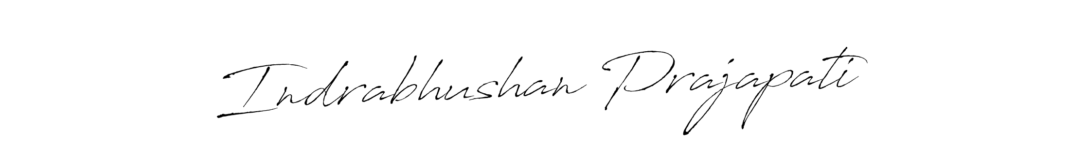 Make a beautiful signature design for name Indrabhushan Prajapati. With this signature (Antro_Vectra) style, you can create a handwritten signature for free. Indrabhushan Prajapati signature style 6 images and pictures png