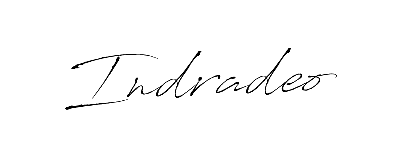 Make a beautiful signature design for name Indradeo. With this signature (Antro_Vectra) style, you can create a handwritten signature for free. Indradeo signature style 6 images and pictures png