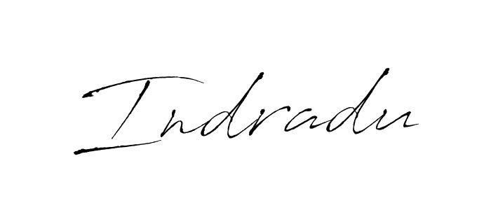 Indradu stylish signature style. Best Handwritten Sign (Antro_Vectra) for my name. Handwritten Signature Collection Ideas for my name Indradu. Indradu signature style 6 images and pictures png