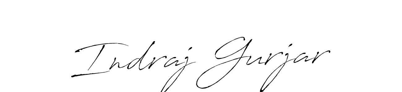 Create a beautiful signature design for name Indraj Gurjar. With this signature (Antro_Vectra) fonts, you can make a handwritten signature for free. Indraj Gurjar signature style 6 images and pictures png