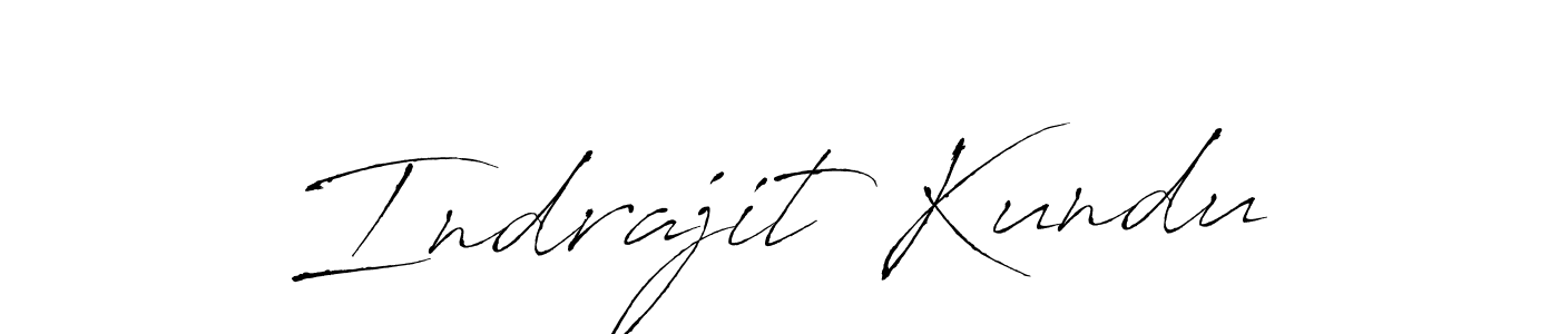 Create a beautiful signature design for name Indrajit Kundu. With this signature (Antro_Vectra) fonts, you can make a handwritten signature for free. Indrajit Kundu signature style 6 images and pictures png