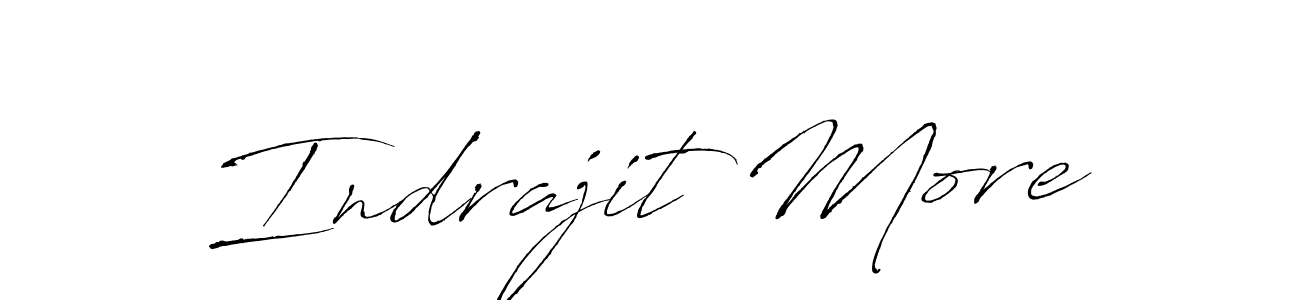 Use a signature maker to create a handwritten signature online. With this signature software, you can design (Antro_Vectra) your own signature for name Indrajit More. Indrajit More signature style 6 images and pictures png
