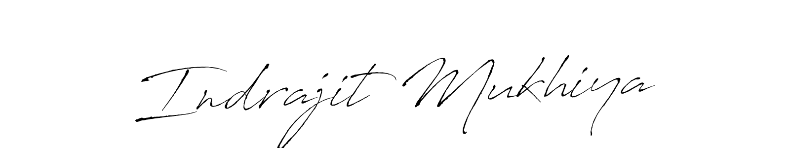 Design your own signature with our free online signature maker. With this signature software, you can create a handwritten (Antro_Vectra) signature for name Indrajit Mukhiya. Indrajit Mukhiya signature style 6 images and pictures png