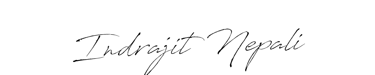 How to make Indrajit Nepali name signature. Use Antro_Vectra style for creating short signs online. This is the latest handwritten sign. Indrajit Nepali signature style 6 images and pictures png
