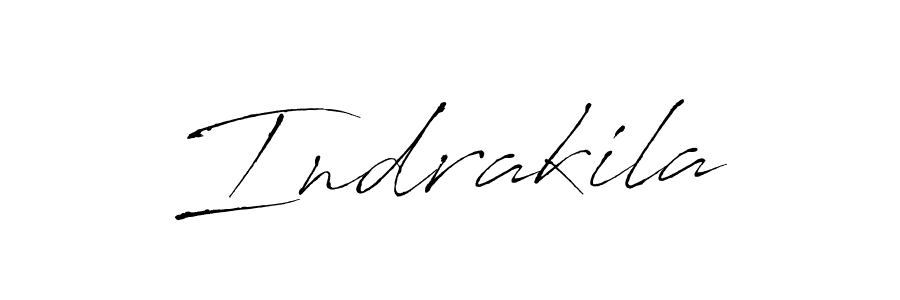 Make a beautiful signature design for name Indrakila. With this signature (Antro_Vectra) style, you can create a handwritten signature for free. Indrakila signature style 6 images and pictures png