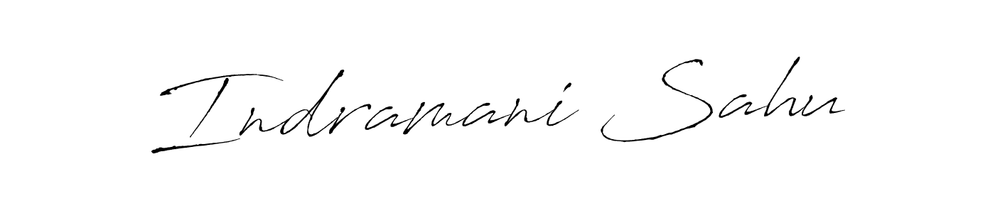 How to make Indramani Sahu name signature. Use Antro_Vectra style for creating short signs online. This is the latest handwritten sign. Indramani Sahu signature style 6 images and pictures png