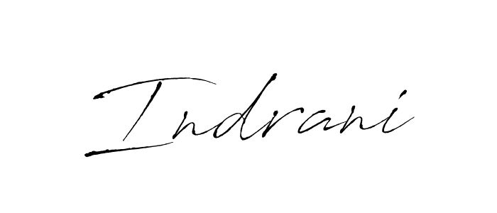 How to make Indrani signature? Antro_Vectra is a professional autograph style. Create handwritten signature for Indrani name. Indrani signature style 6 images and pictures png