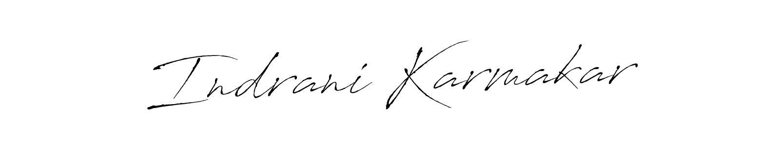 Antro_Vectra is a professional signature style that is perfect for those who want to add a touch of class to their signature. It is also a great choice for those who want to make their signature more unique. Get Indrani Karmakar name to fancy signature for free. Indrani Karmakar signature style 6 images and pictures png