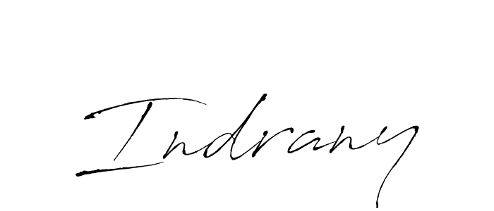 How to make Indrany name signature. Use Antro_Vectra style for creating short signs online. This is the latest handwritten sign. Indrany signature style 6 images and pictures png