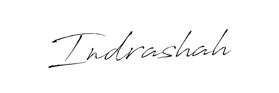 How to make Indrashah name signature. Use Antro_Vectra style for creating short signs online. This is the latest handwritten sign. Indrashah signature style 6 images and pictures png