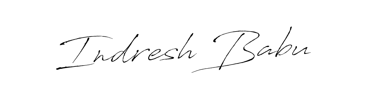 Also we have Indresh Babu name is the best signature style. Create professional handwritten signature collection using Antro_Vectra autograph style. Indresh Babu signature style 6 images and pictures png