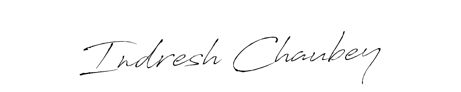 Indresh Chaubey stylish signature style. Best Handwritten Sign (Antro_Vectra) for my name. Handwritten Signature Collection Ideas for my name Indresh Chaubey. Indresh Chaubey signature style 6 images and pictures png