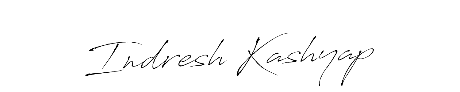 Indresh Kashyap stylish signature style. Best Handwritten Sign (Antro_Vectra) for my name. Handwritten Signature Collection Ideas for my name Indresh Kashyap. Indresh Kashyap signature style 6 images and pictures png