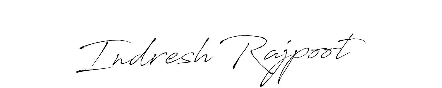 Make a beautiful signature design for name Indresh Rajpoot. With this signature (Antro_Vectra) style, you can create a handwritten signature for free. Indresh Rajpoot signature style 6 images and pictures png