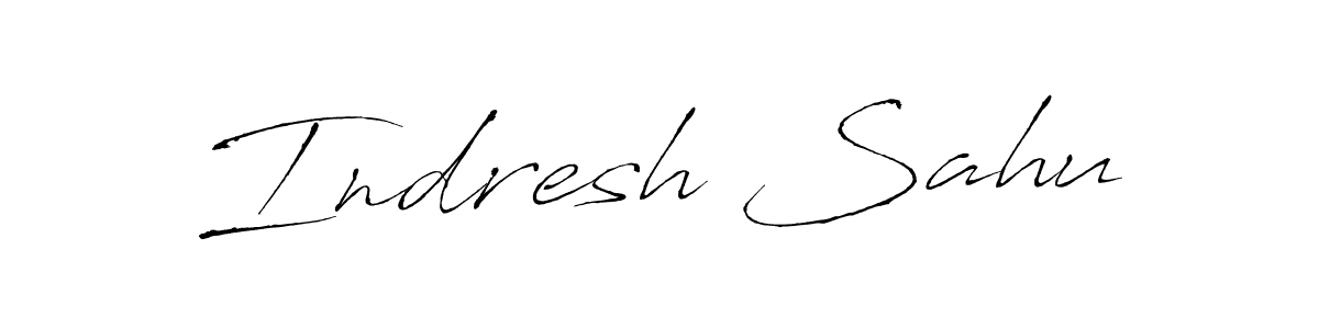 Indresh Sahu stylish signature style. Best Handwritten Sign (Antro_Vectra) for my name. Handwritten Signature Collection Ideas for my name Indresh Sahu. Indresh Sahu signature style 6 images and pictures png