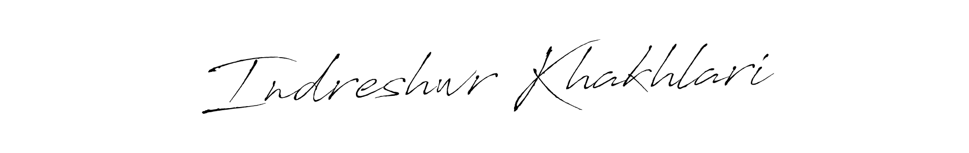 Design your own signature with our free online signature maker. With this signature software, you can create a handwritten (Antro_Vectra) signature for name Indreshwr Khakhlari. Indreshwr Khakhlari signature style 6 images and pictures png