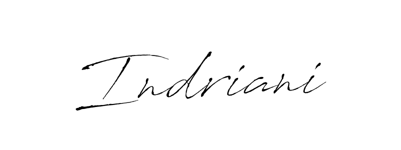 if you are searching for the best signature style for your name Indriani. so please give up your signature search. here we have designed multiple signature styles  using Antro_Vectra. Indriani signature style 6 images and pictures png