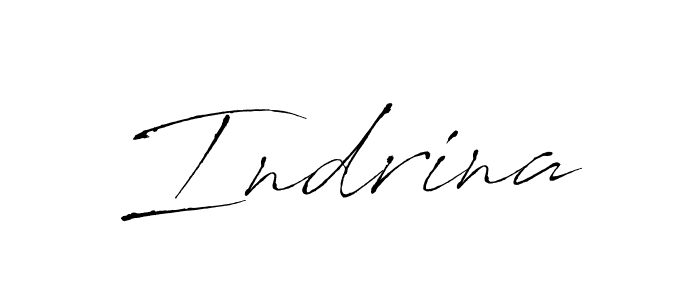 Create a beautiful signature design for name Indrina. With this signature (Antro_Vectra) fonts, you can make a handwritten signature for free. Indrina signature style 6 images and pictures png