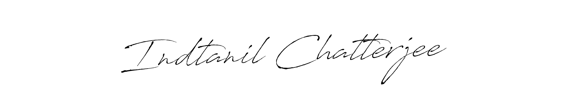 How to make Indtanil Chatterjee name signature. Use Antro_Vectra style for creating short signs online. This is the latest handwritten sign. Indtanil Chatterjee signature style 6 images and pictures png