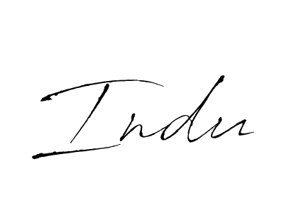 Create a beautiful signature design for name Indu. With this signature (Antro_Vectra) fonts, you can make a handwritten signature for free. Indu signature style 6 images and pictures png